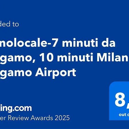 Monolocale-7 Minuti Da Bergamo, 10 Minuti Milan Bergamo Airport *